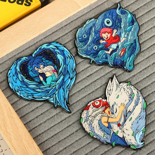 Studio Ghibli Heart Shaped Pins