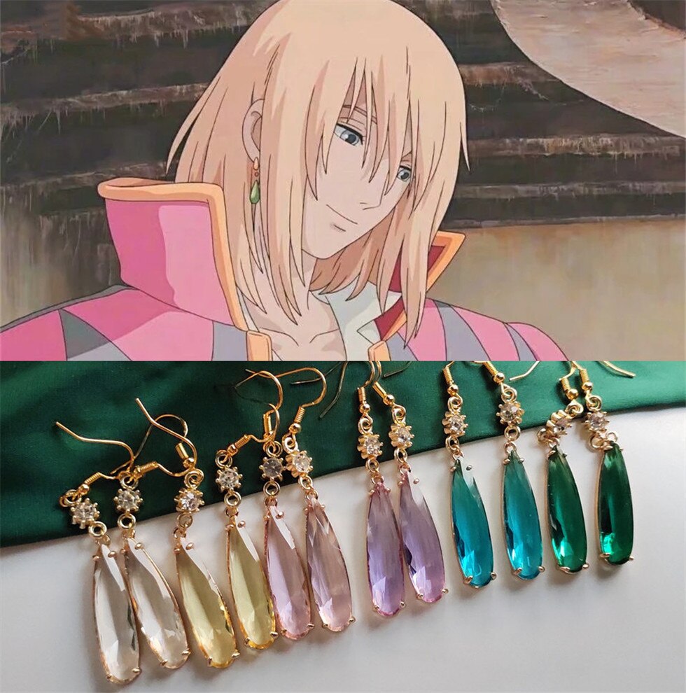Studio Ghibli X RockLove HOWLS MOVING CASTLE Crystal Earrings – RockLove  Jewelry