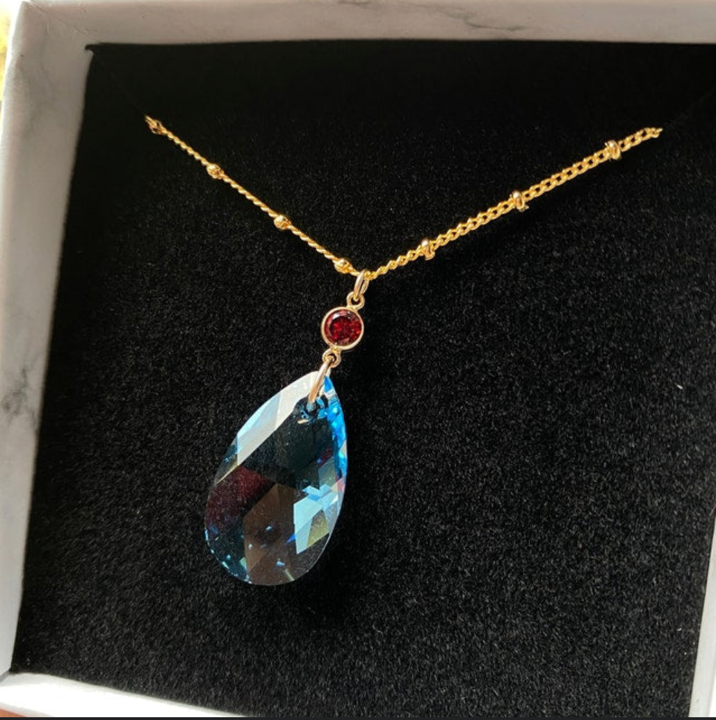Howl's Violet Blue Crystal Necklace - Artful Values