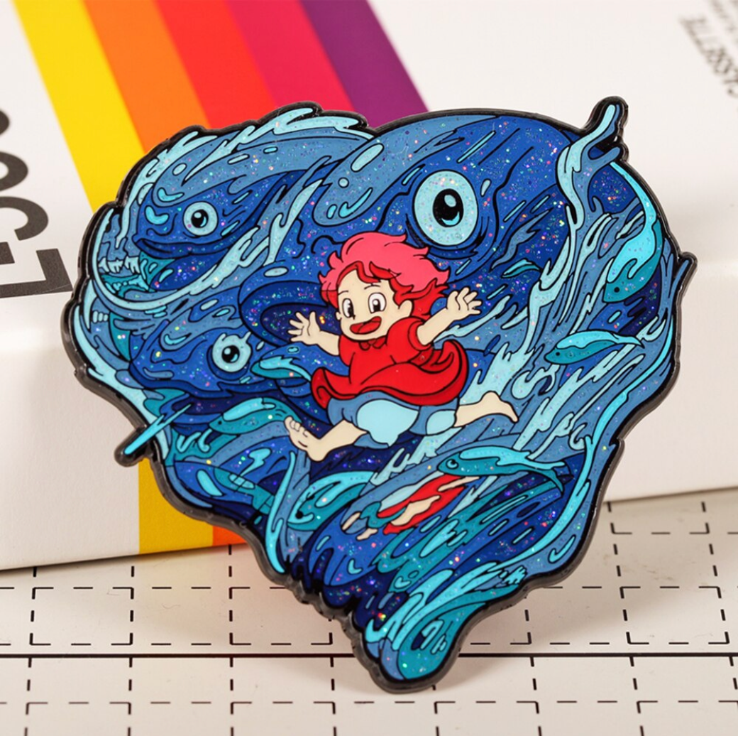 Studio Ghibli Heart Shaped Pins